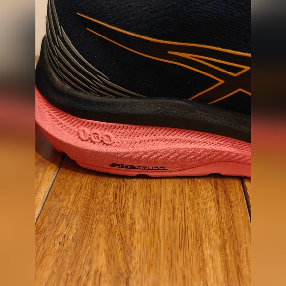 Asics Women's Black and Orange Athletic Shoes - Picture 8 of 10
